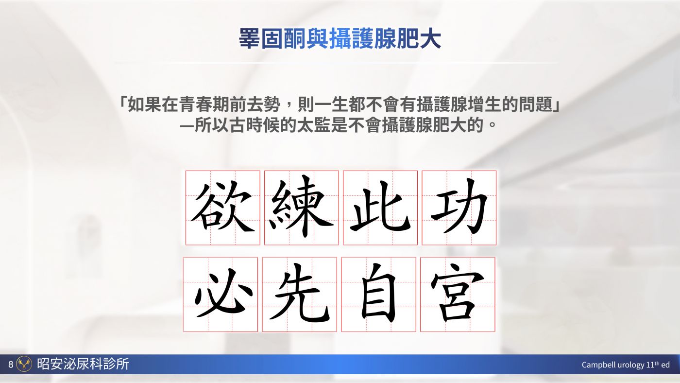 男性更年期與睪固酮補充 Testosterone replacement therapy 陳昭安醫師